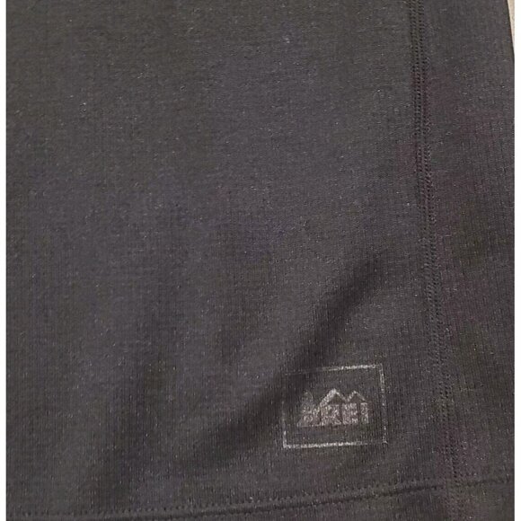 REI Quarter Zip Pullover Mens XL Black Lightweight Mock Neck Base Layer - Picture 3 of 6